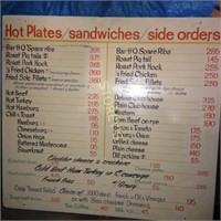 Hot Plates Sandwiches Sign - 52 x 48