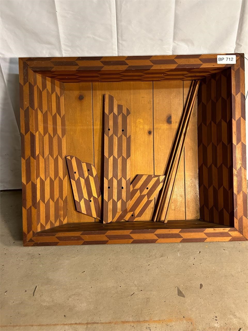 VTG Mid Century Wooden Shadow Box Shelf