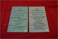 (2) Auction Sale Catalogs 1937 & 1938 old & nice