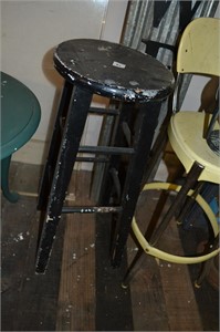 black painted stool