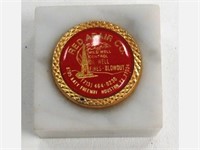 1.375" Red Adair Gold/Red Medal Mounted to