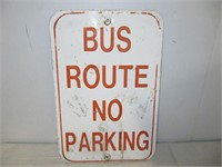 BUS ROUTE METAL SIGN