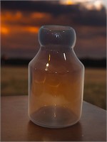 Amber Brown Glass Apothecary Jar