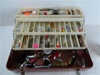 Vintage Old Pal Metal Tacklebox with Fishing