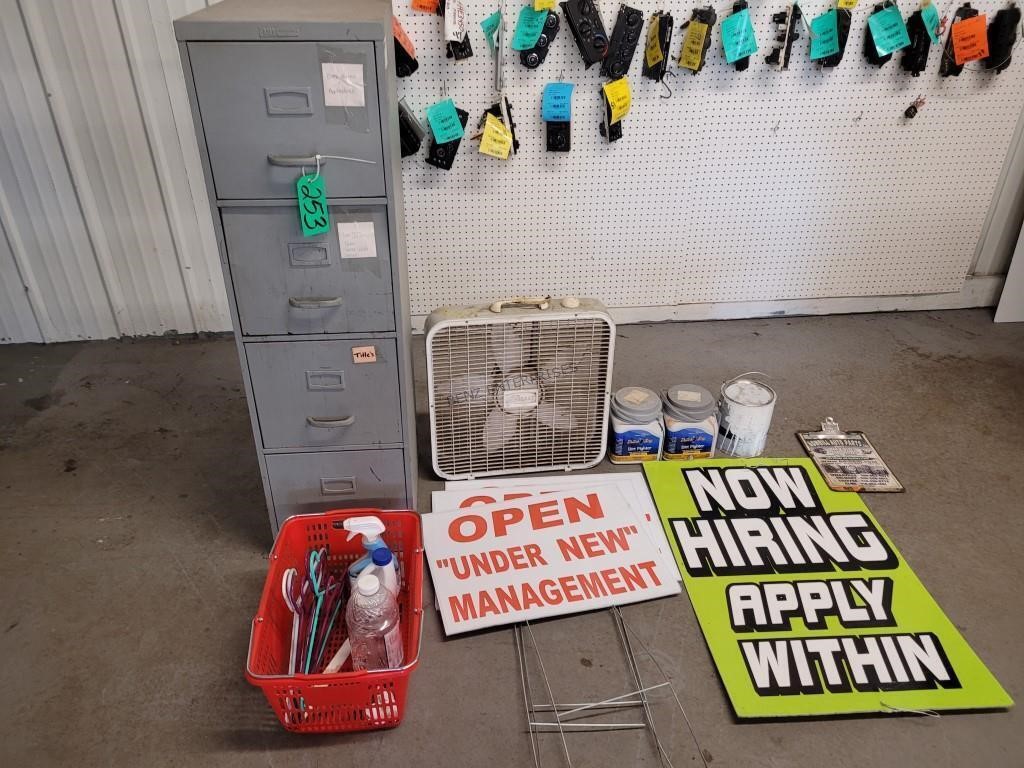 FILE CABINET, SIGNS & MISC. GROUP