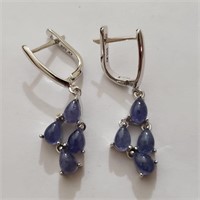 $300 Silver Tanzanite(7ct) Earrings