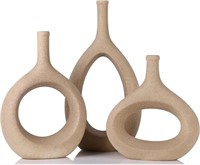 Tan Vase Centerpiece Table Decorations,3 Pcs