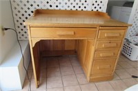 Solid Oak Office Desk