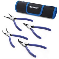 WORKPRO 4-Piece Snap Ring Pliers Set, 7-Inch Inter