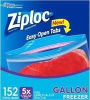 G) ~150ct Ziploc Double Zipper Freezer Gallon