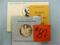 1974 "The Spirit and Joy of Christmas" 1 oz. .999