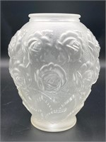 Czechoslovakian Art Deco Frost Glass Vase