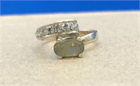 14K Gold Chrysoberyl & Diamond Ring