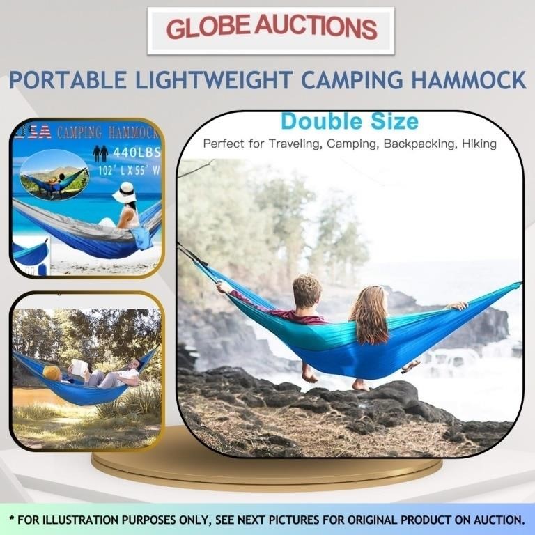 LIGHTWEIGHT CAMPING HAMMOCK (PORTABLE)