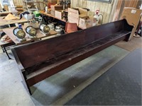 12.5ft Wooden Church Pew Bench