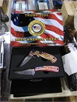 Trump 2 piece commemerative knife set