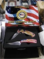 Trump 2 piece commemerative knife set