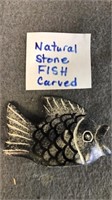 natural stone carved fish