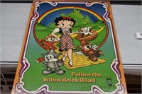 Betty Boop Tin "Follow the Yellow Brick Road" Sign