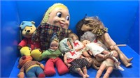 Old plush toys,dolls