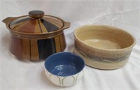 Covered Casserole,  Pottery Bowl, Small Bowl