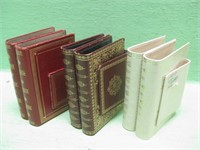 Three Vintage Book Theme Playing Card Holders