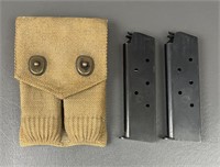 WWI U.S. Army Mills 1911 Pouch & Two Mags