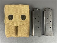 WWI Russel 1918 U.S. Army 1911 Pouch & Two Mags