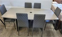 CONFERENCE/OFFICE TABLE, 6 CHAIRS