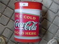 Vintage Coca-Cola Metal Trash Can