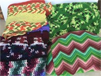 Afghan throw blankets