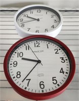 2 PC STERLING AND NOBLE CLOCKS 8IN