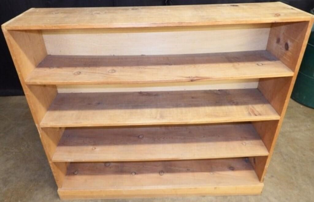 Rough-Sawn Raw Finish Wooden Shelf
