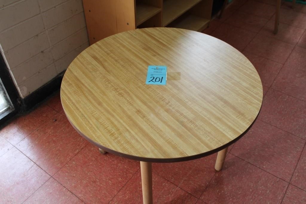 Child's Round Wooden Play Table