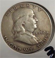 1952 Silver Franklin Half Dollar, $10.55 melt