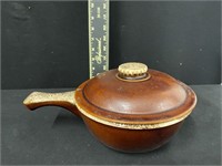 Vintage Hull Brown Drip Pot w/ Lid