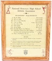1930s American High School Athletic Rules Poster