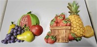 Vintage Mid Century HOMCO Colorful Fruit Decor