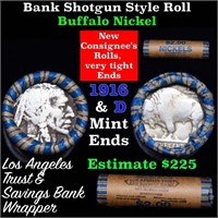 Buffalo Nickel Shotgun Roll in Old Bank Style 'Los