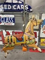 Superb 1930s Carousel Timber Side Show Horse On
