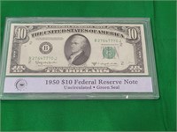 1950 $10.00 Federal Reserve Note Uncirculated