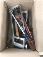 Lot of assorted tools including wrenches and saws