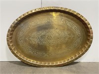 Moroccan Oval Brass Tray