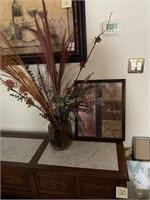 Decorative Vase And Wall Art.