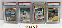 (4) Baseball Cards - Seaver/Henderson/Winfield