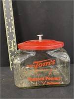 Tom's Roasted Peanuts Country Store Jar w/ Lid