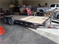 DCT 7x21 Tandem Axle Tilt Bed Trailer w/16' Tilt,