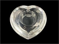 Orrefors Heart-Shaped Glass Votive Holder