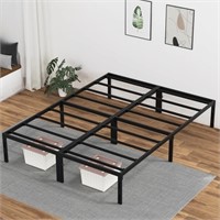 N4151  Nefoso Queen Metal Platform Bed Frame, 14"