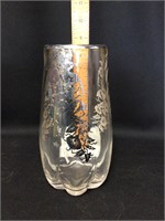 Glass Vase with Sterling Silver Overlay